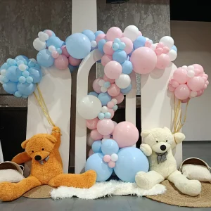 קיר בלונים פסטלית לברית או בריתה