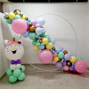 סט חד קרן פסטלי עם חישוק צילום